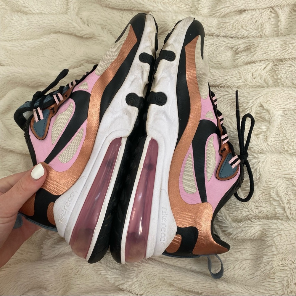 Nike Air Max 270 Metallic Bronze sneakers sz 8 - Picture 4 of 7